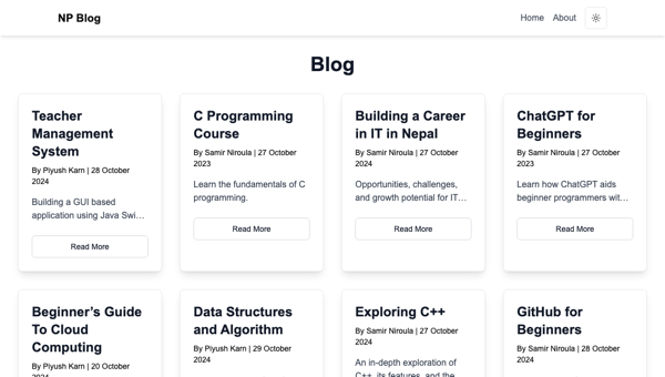 NP Blogs — screenshot