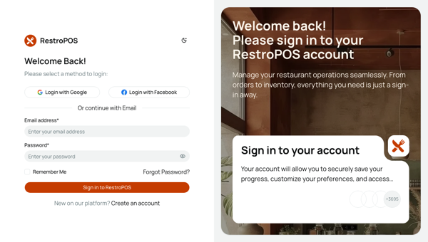 Restaurant POS — screenshot